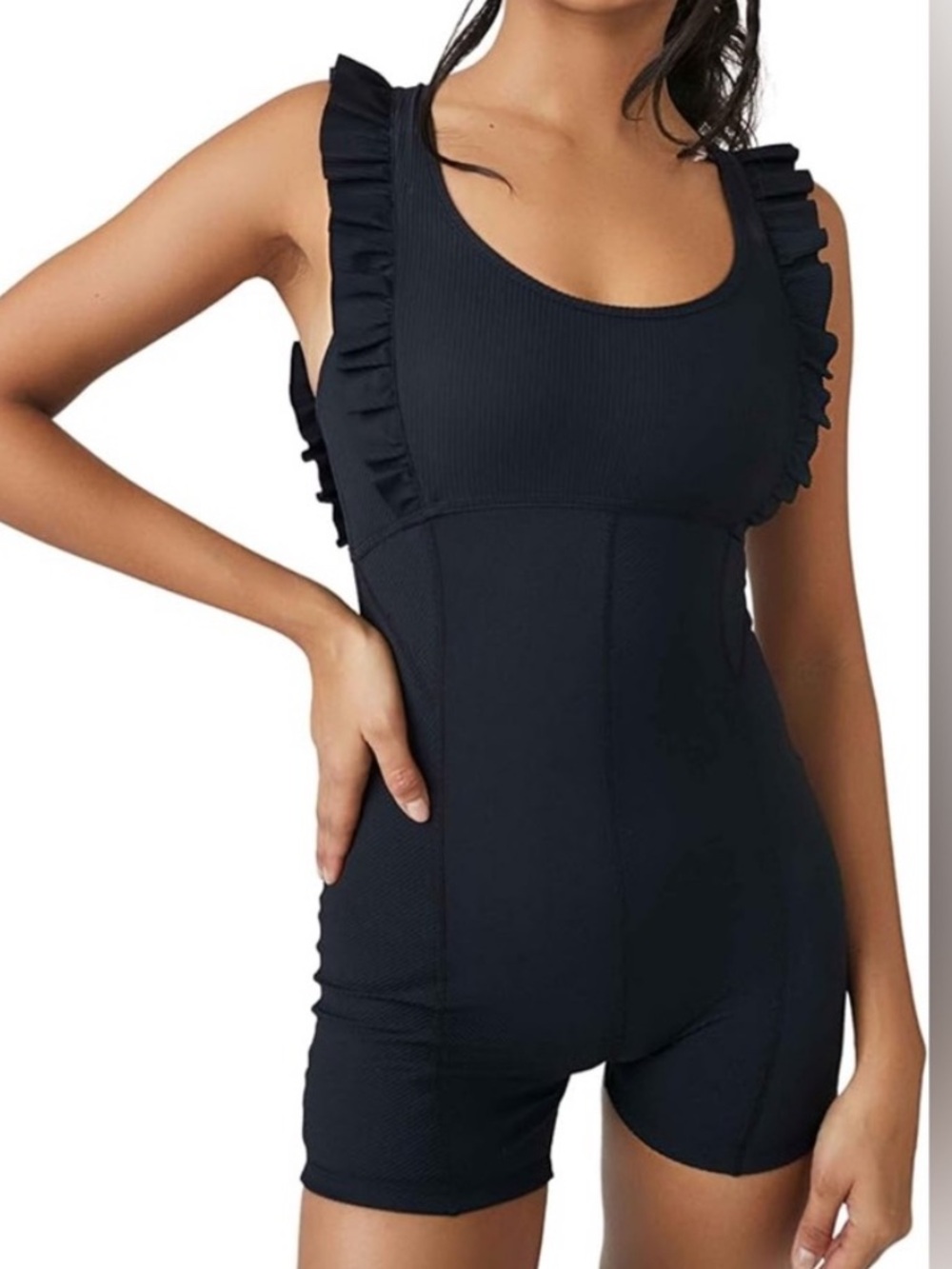 Free People Movement Ruffle Me Up Romper Size Medium